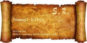 Semegi Kitti névjegykártya