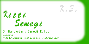 kitti semegi business card